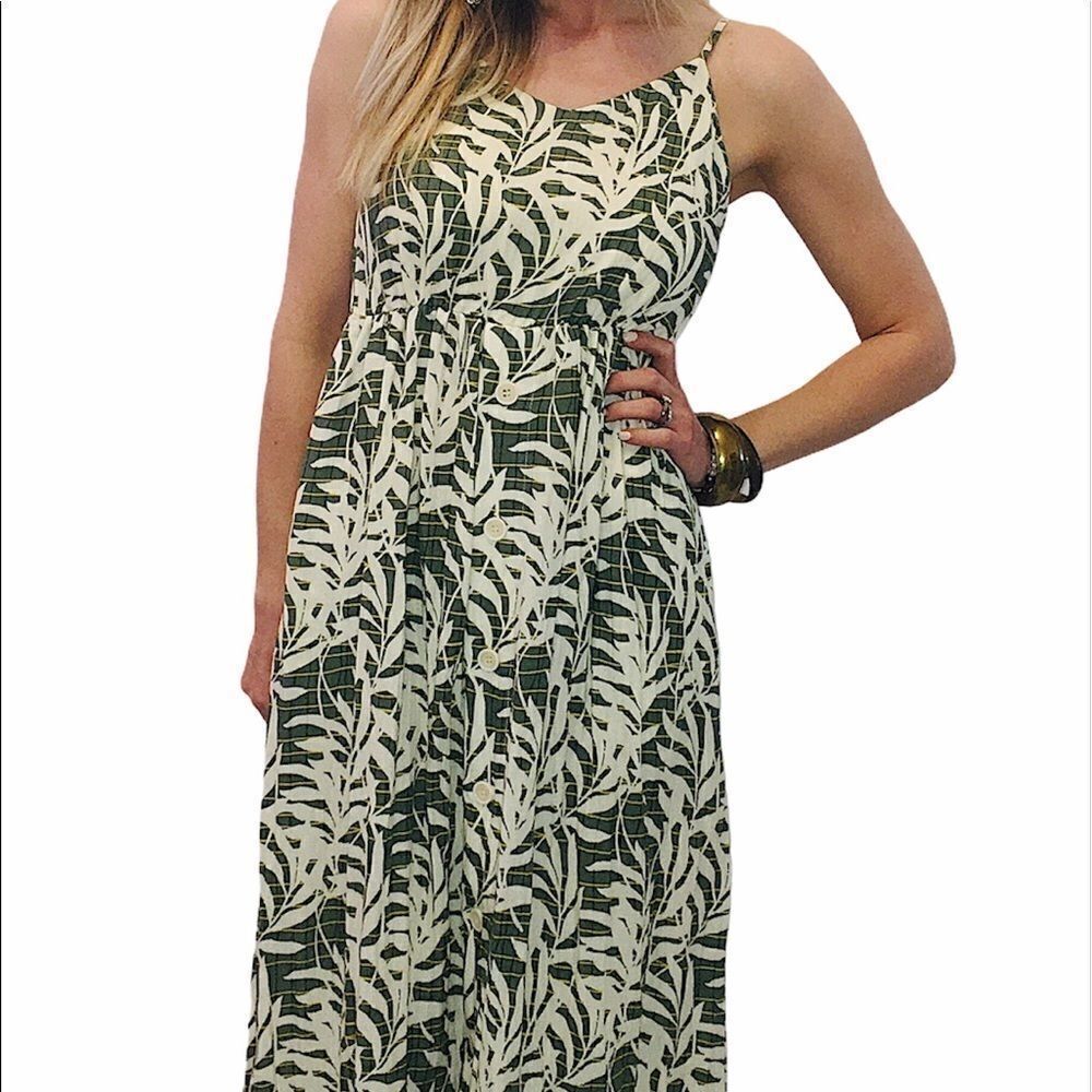 NWT THEKORNER PARIS Tropical Print Midi Dress - Picture 3 of 5